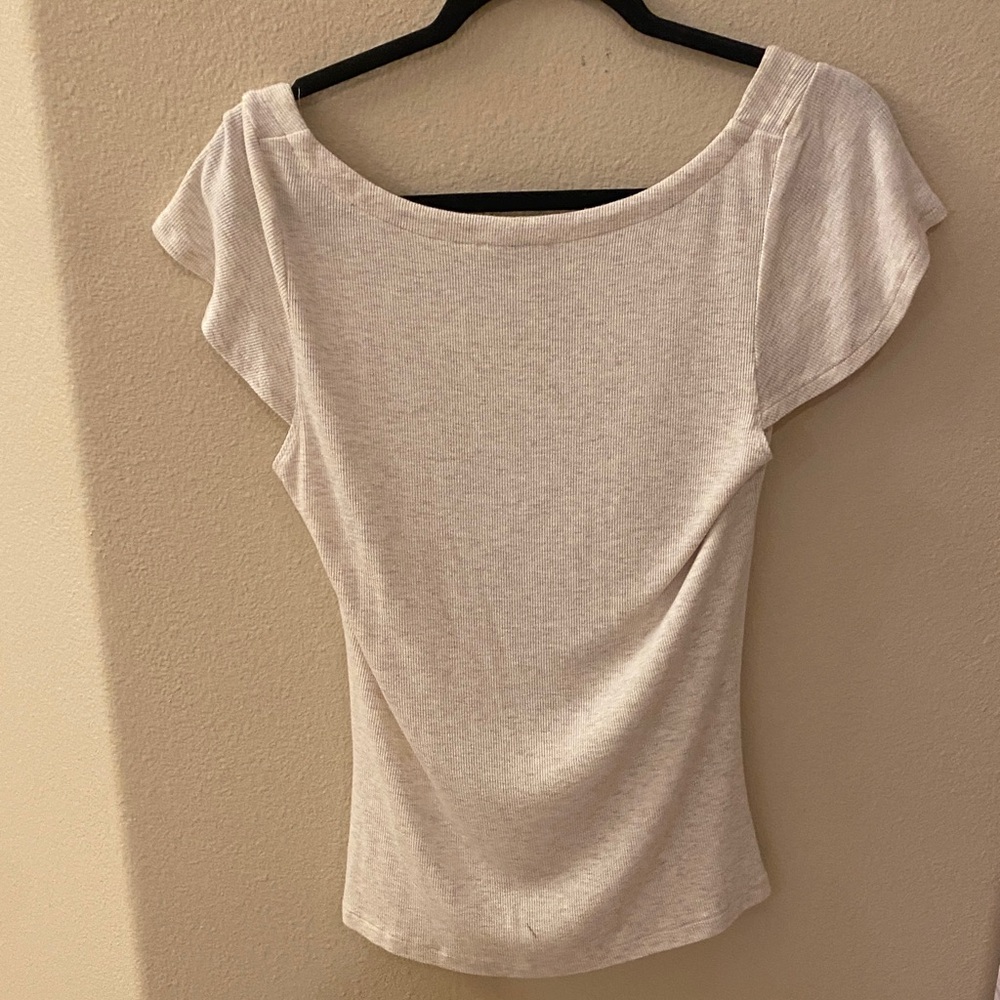 LNA Cream Ruched Top - Picture 4 of 4